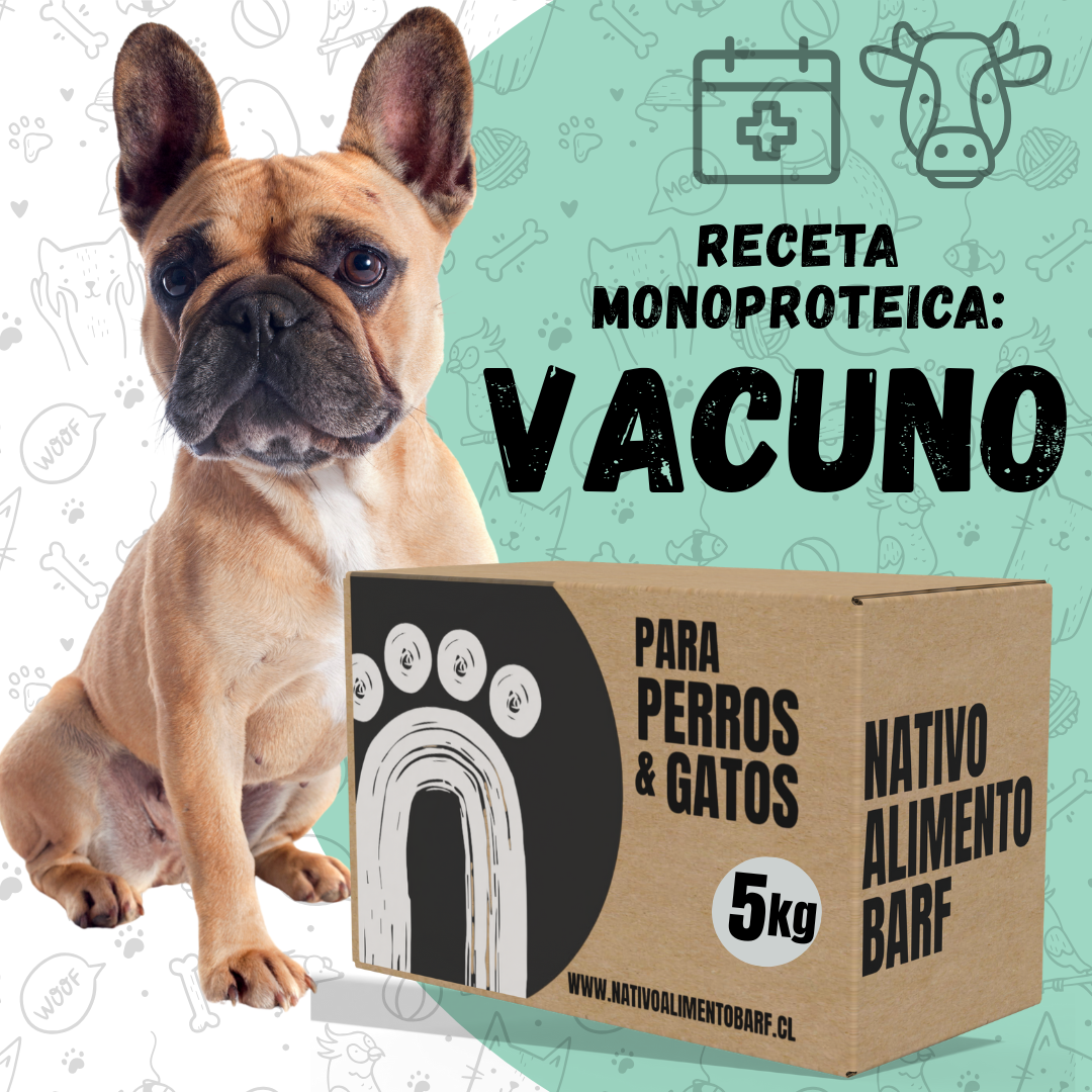 PACK 5Kg MONOPROTEICA VACUNO 500g  (PERROS ALERGICOS)