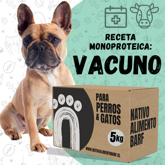 PACK 5Kg MONOPROTEICA VACUNO 500g  (PERROS ALERGICOS)