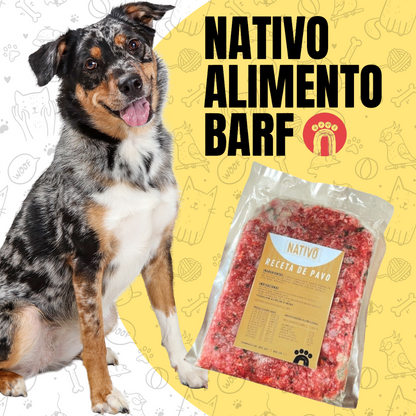 PACK  5Kg RECETA BALANCEADA PAVO PARA PERROS NATIVO
