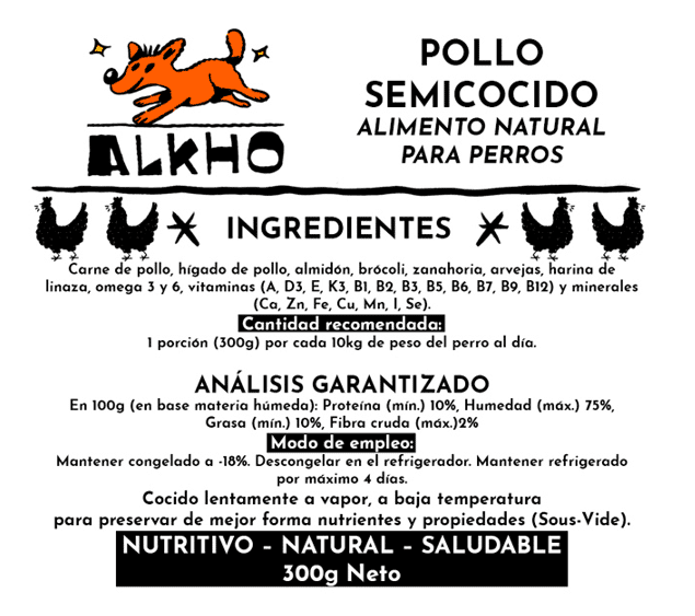 PACK 3,6kg  RECETA COCIDA MIX PERROS ALKHO